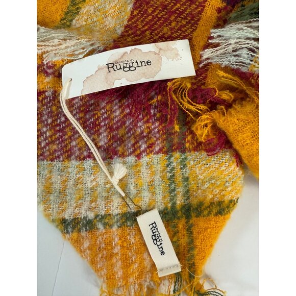 Ruggine Marigold Tunic Poncho Aspen Cape Plaid Pullover Cowl Neck Retro Style - Picture 6 of 12